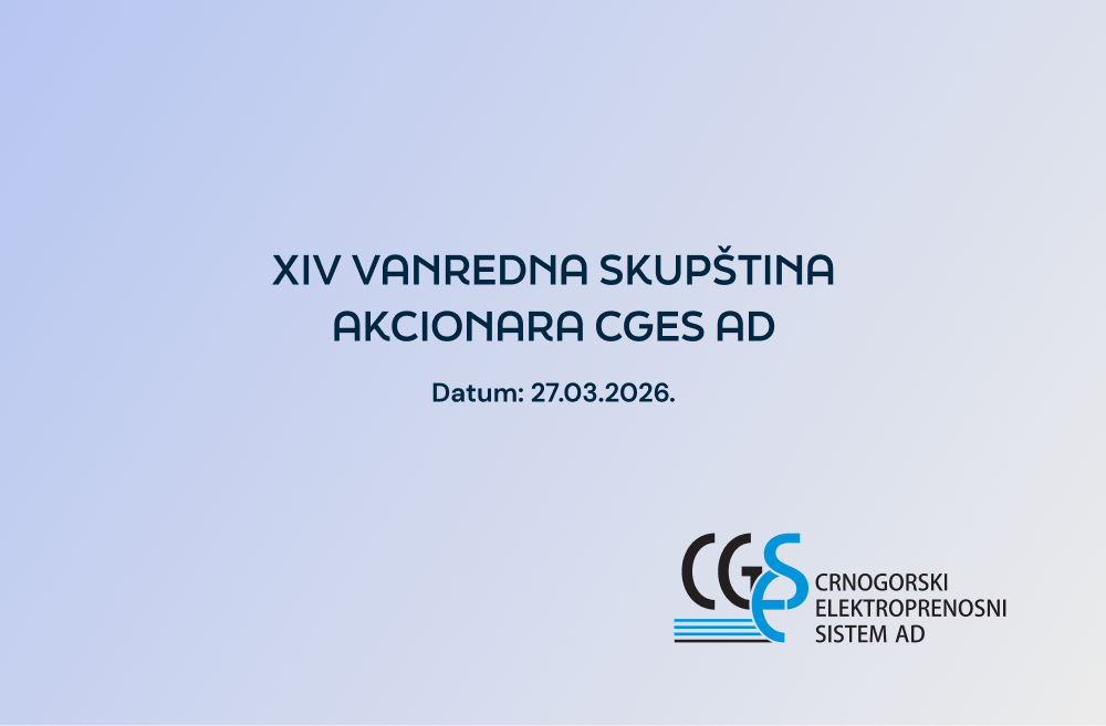 XIV vanredna Skupština akcionara Crnogorskog elektroprenosnog sistema AD